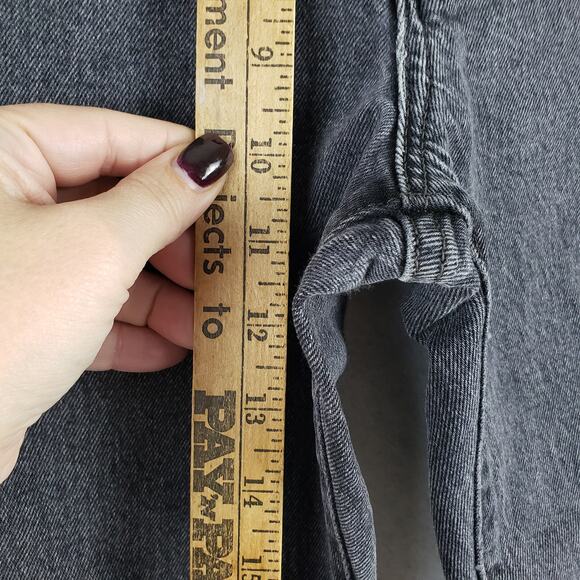 Levi's Women's 28x26 Wedgie Straight Leg Jean Washed‎ Black Raw Hem Button Fly - Picture 7 of 13